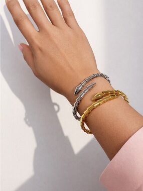 Gold & Silver Snake Chain Bracelets - Women Jewelry